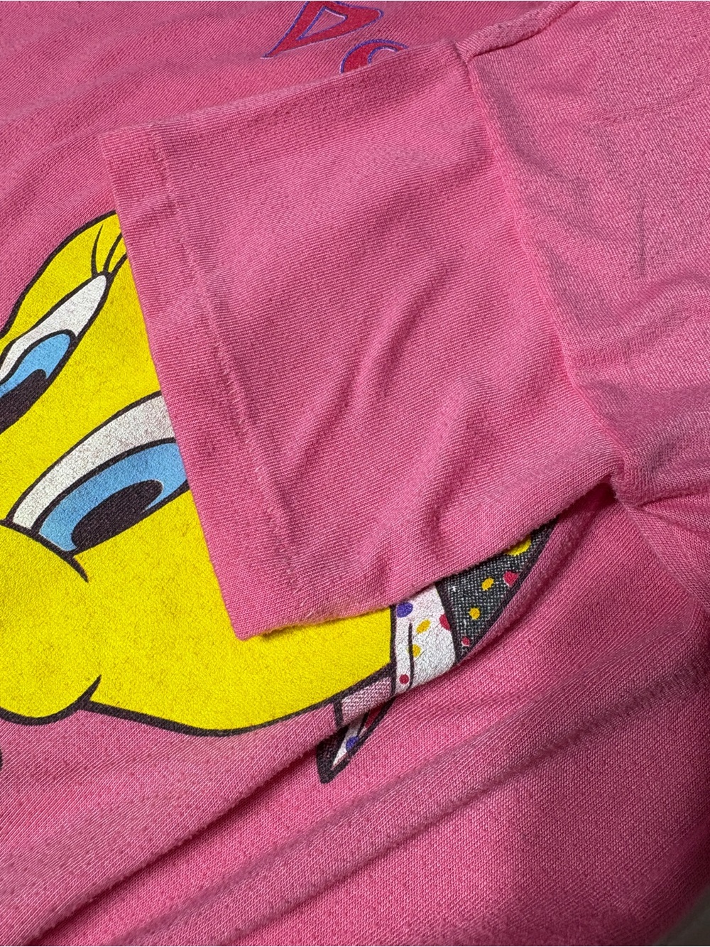 Vintage 90s Pink Tweety Bird Shirt Looney Tunes Single Stitch Rare - Picture 9 of 9